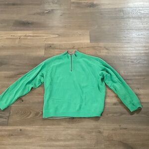 Tommy Bahama Green Reversible Quarter-Zip Men's Sweater